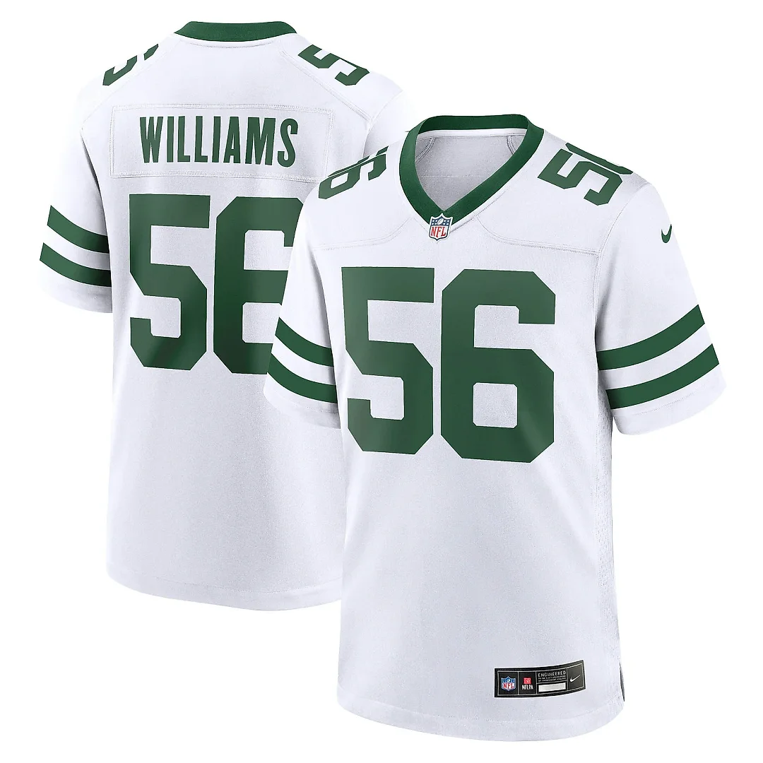 Zennovawear Men's New York Jets Quincy Williams Legacy White Game Jersey