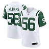 Zennovawear Men's New York Jets Quincy Williams White Alternate Game Jersey