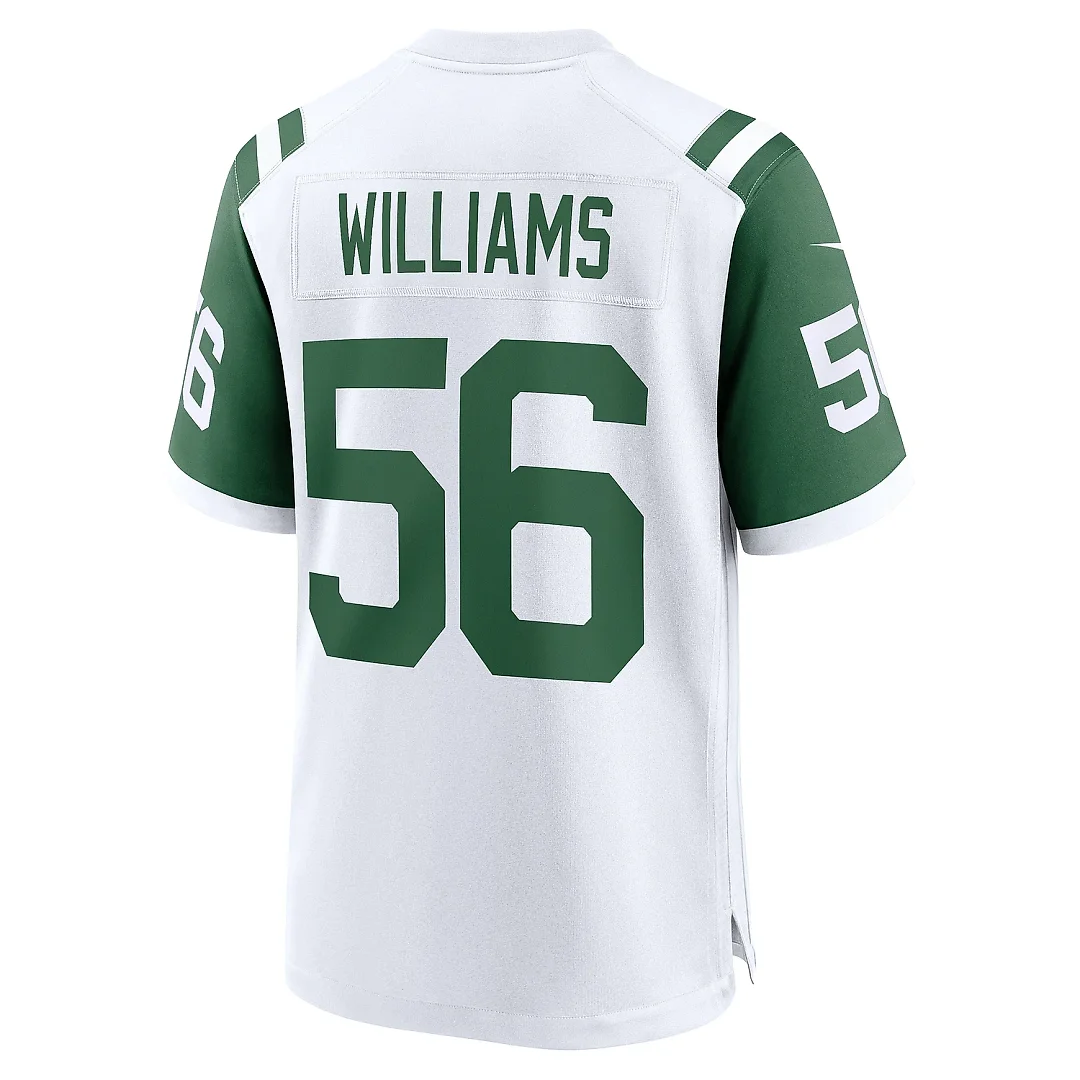 Zennovawear Men's New York Jets Quincy Williams White Alternate Game Jersey