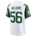 Zennovawear Men's New York Jets Quincy Williams White Alternate Game Jersey
