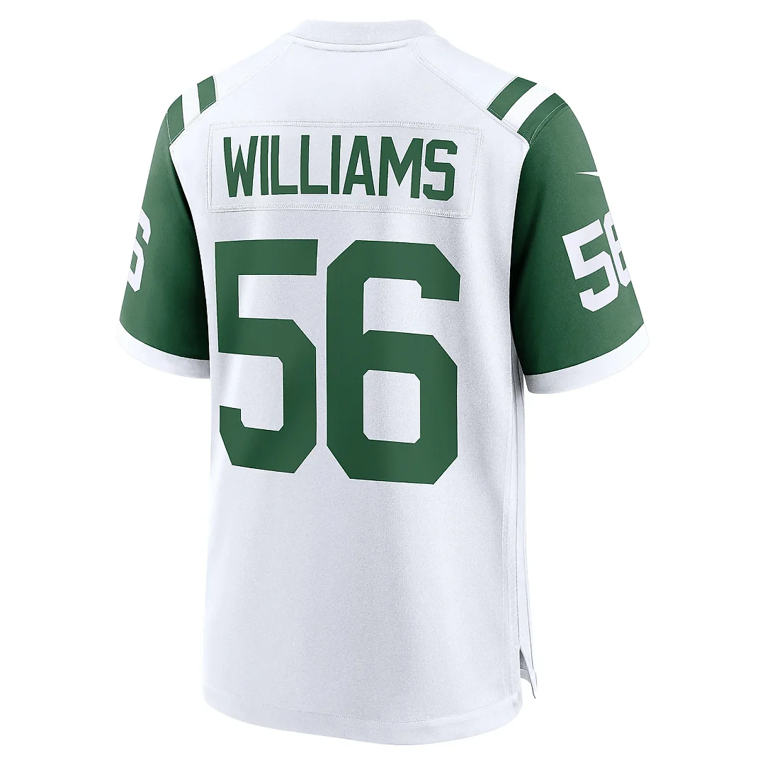 Zennovawear Men's New York Jets Quincy Williams White Classic Alternate Player Game Jersey