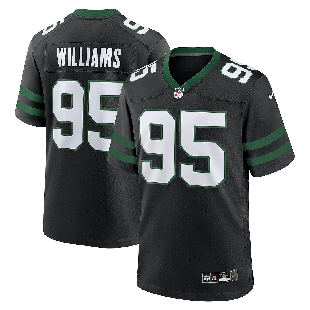 Zennovawear Men's New York Jets Quinnen Williams Legacy Black Alternate Game Jersey