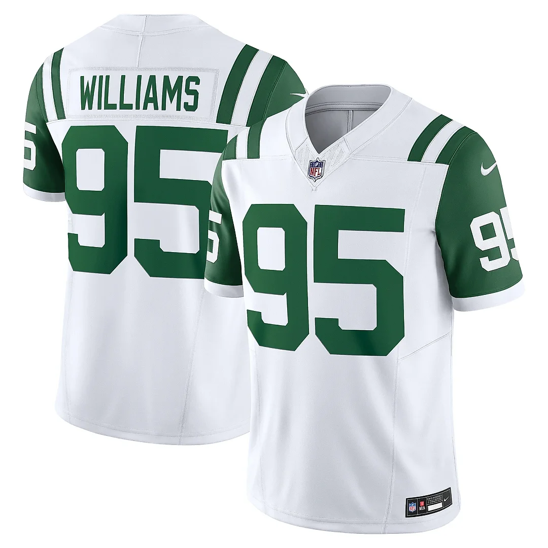 Zennovawear Men's New York Jets Quinnen Williams White Classic Alternate Vapor F.U.S.E. Limited Jersey