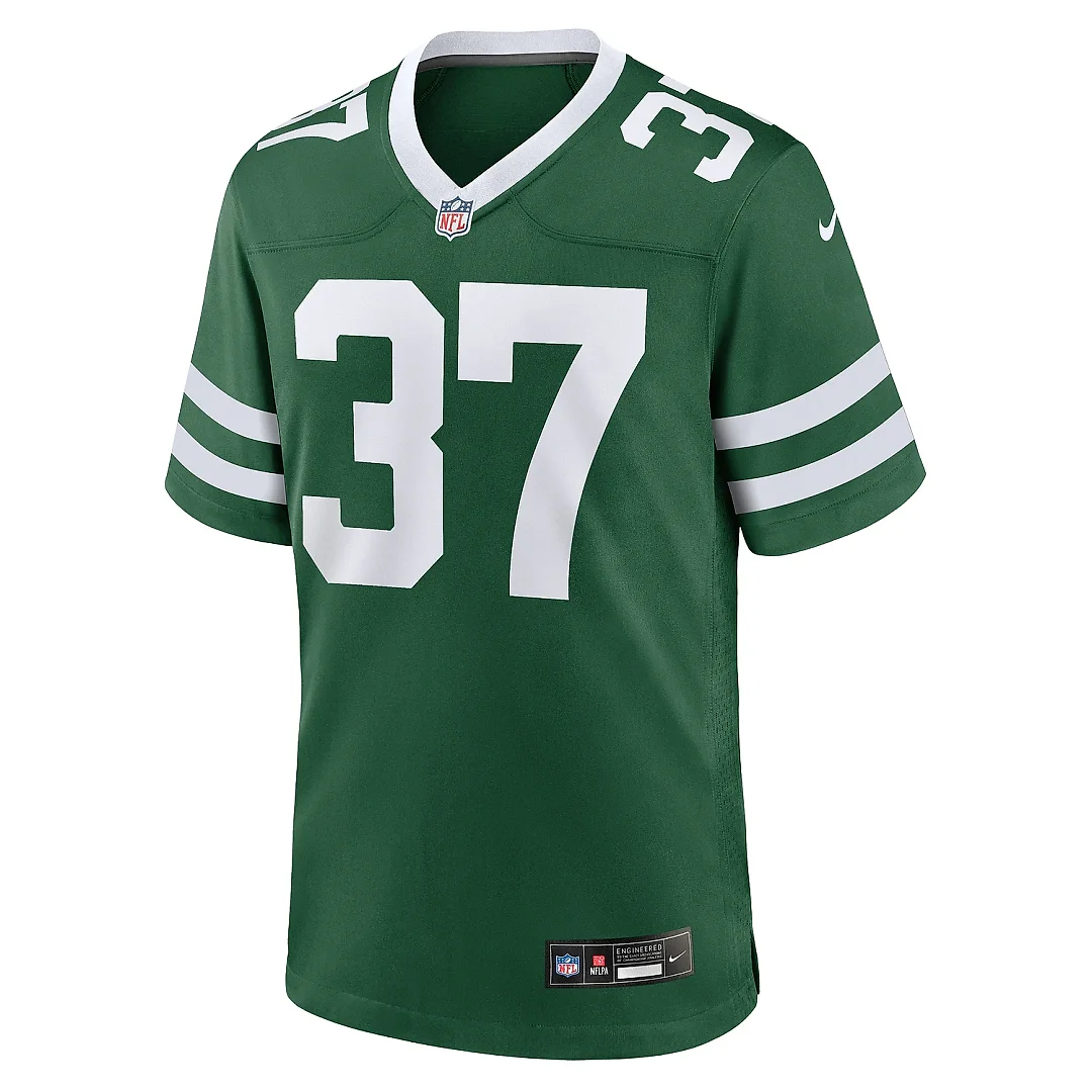 Zennovawear Men's New York Jets Qwan'tez Stiggers Legacy Green Team Game Jersey