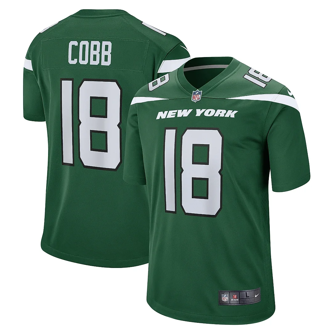 Zennovawear Men's New York Jets Randall Cobb Gotham Green Game Jersey