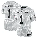 Zennovawear Men's New York Jets Sauce Gardner Arctic Camo 2024 Salute to Service Limited Jersey
