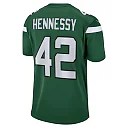 Zennovawear Men's New York Jets Thomas Hennessy Gotham Green Game Jersey