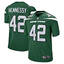 Zennovawear Men's New York Jets Thomas Hennessy Gotham Green Game Jersey