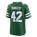 Zennovawear Men's New York Jets Thomas Hennessy Legacy Green Team Game Jersey