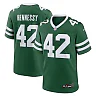 Zennovawear Men's New York Jets Thomas Hennessy Legacy Green Team Game Jersey