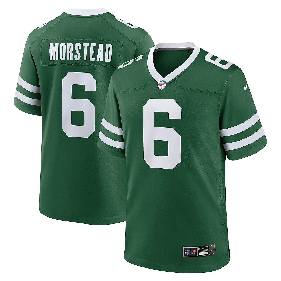 Zennovawear Men's New York Jets Thomas Morstead Legacy Green Team Game Jersey