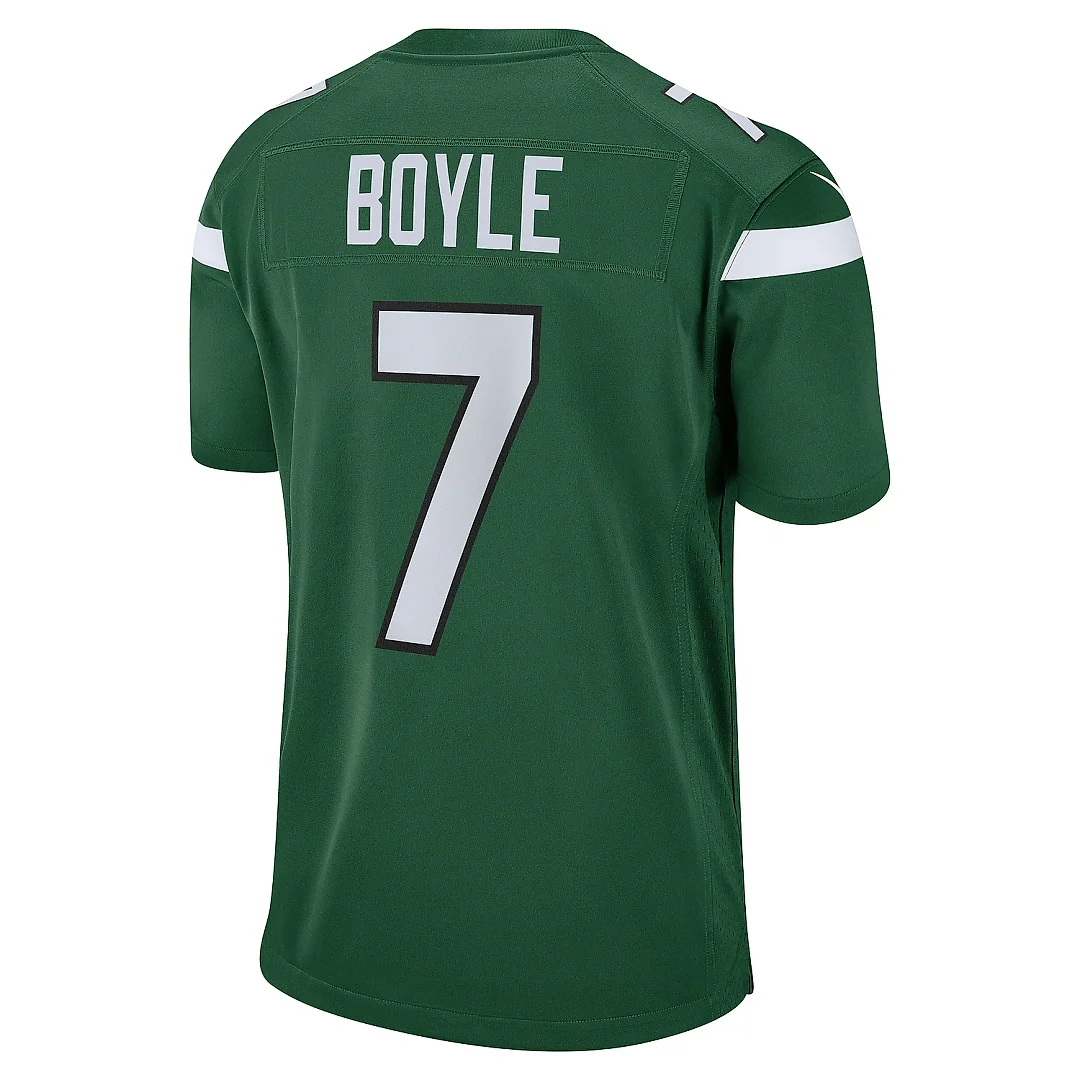 Zennovawear Men's New York Jets Tim Boyle Gotham Green Game Jersey