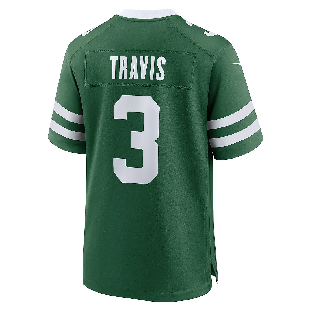 Zennovawear Men's New York Jets Travis Legacy Green Team Game Jersey