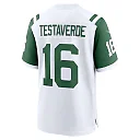 Zennovawear Men's New York Jets Vinny Testaverde White Classic Alternate Retired Player Game Jersey