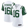 Zennovawear Men's New York Jets Vinny Testaverde White Classic Alternate Retired Player Game Jersey