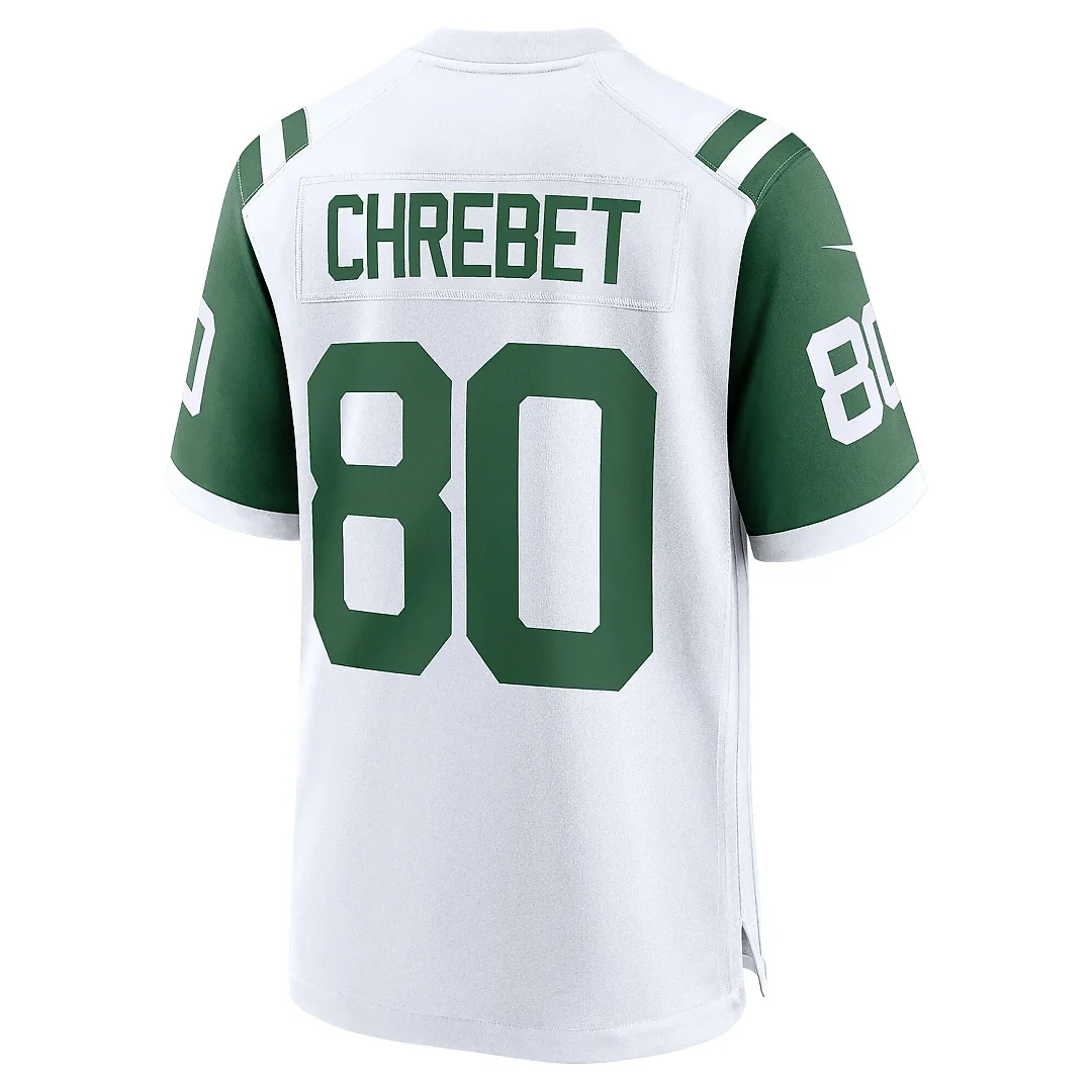 Zennovawear Men's New York Jets Wayne Chrebet White Classic Alternate Retired Player Game Jersey