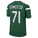 Zennovawear Men's New York Jets Wes Schweitzer Green Game Jersey