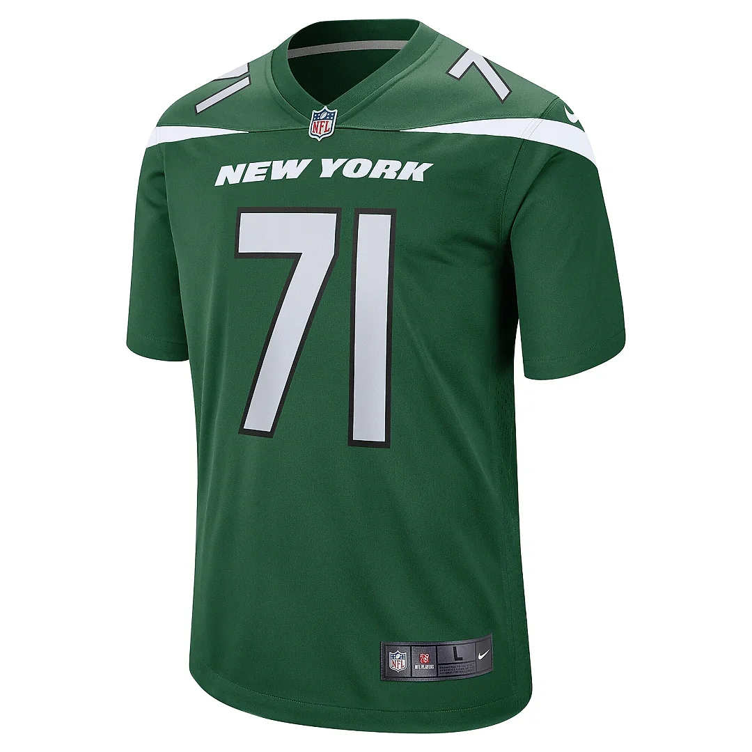 Zennovawear Men's New York Jets Wes Schweitzer Green Game Jersey
