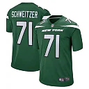 Zennovawear Men's New York Jets Wes Schweitzer Green Game Jersey