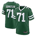 Zennovawear Men's New York Jets Wes Schweitzer Legacy Green Team Game Jersey