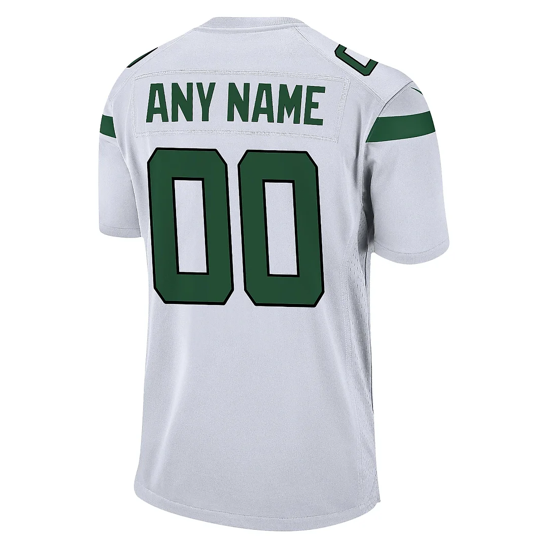 Zennovawear Men's New York Jets White Custom Game Jersey