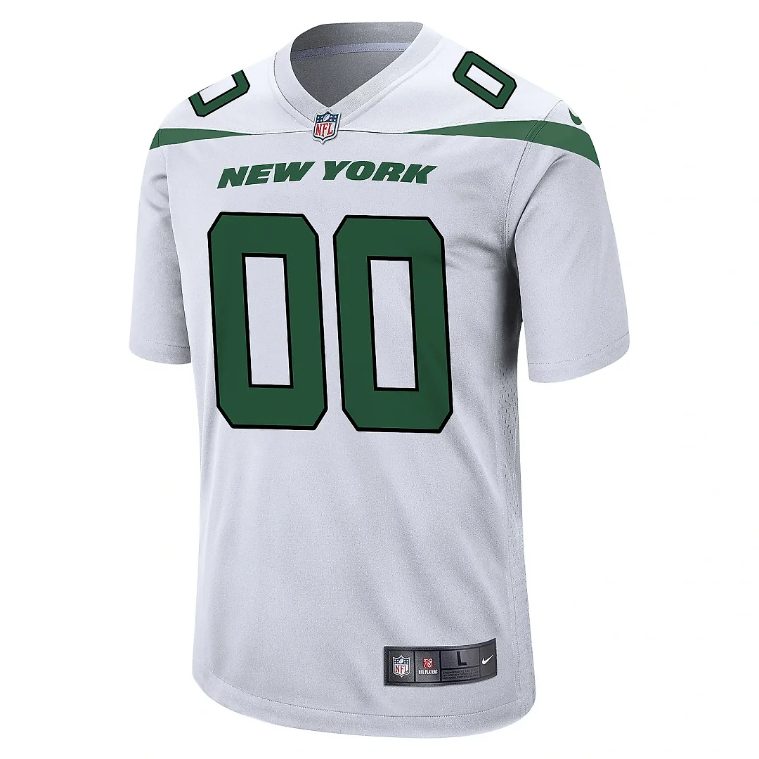 Zennovawear Men's New York Jets White Custom Game Jersey