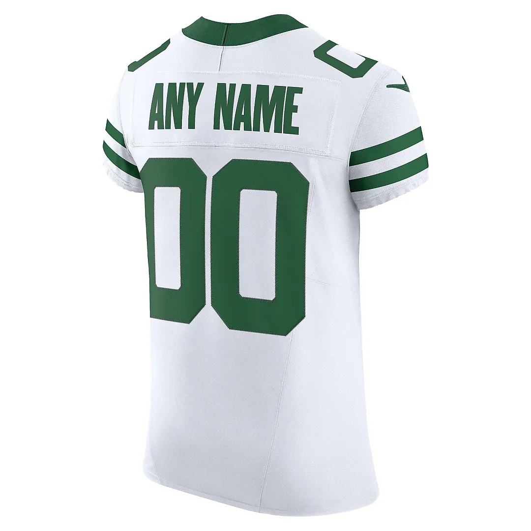Zennovawear Men's New York Jets White Vapor F.U.S.E. Elite Custom Jersey