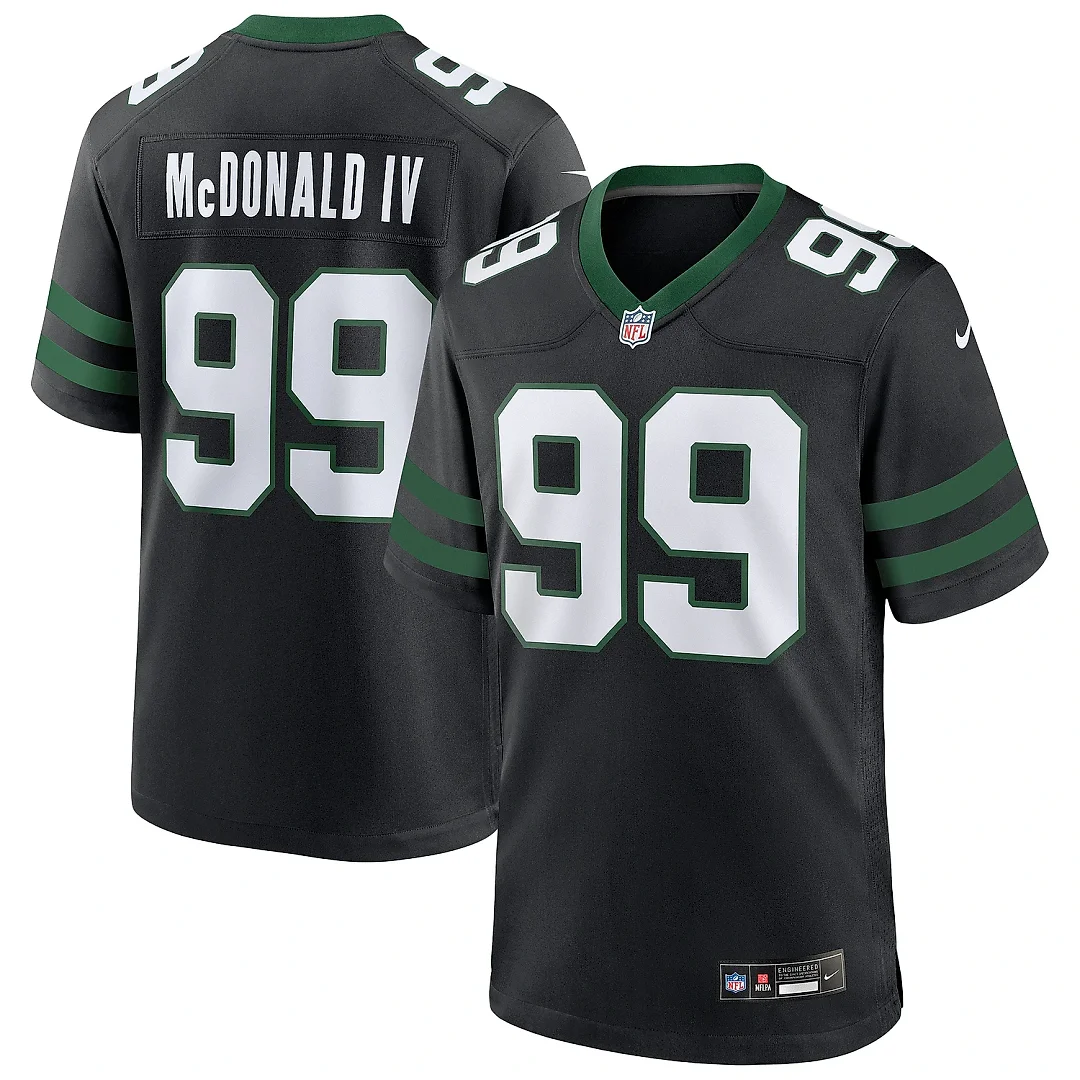Zennovawear Men's New York Jets Will McDonald IV Legacy Black Alternate Game Jersey
