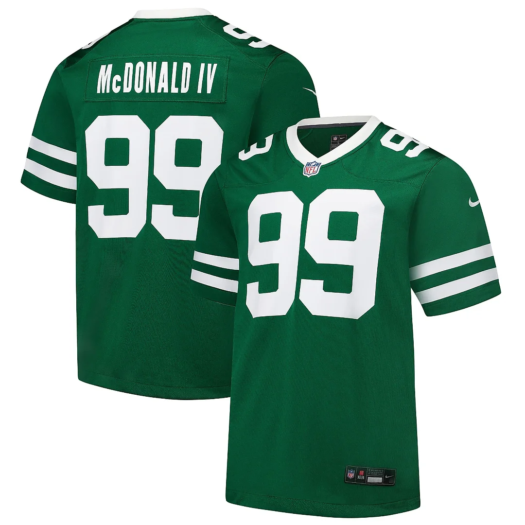 Zennovawear Men's New York Jets Will McDonald IV Legacy Green Team Game Jersey