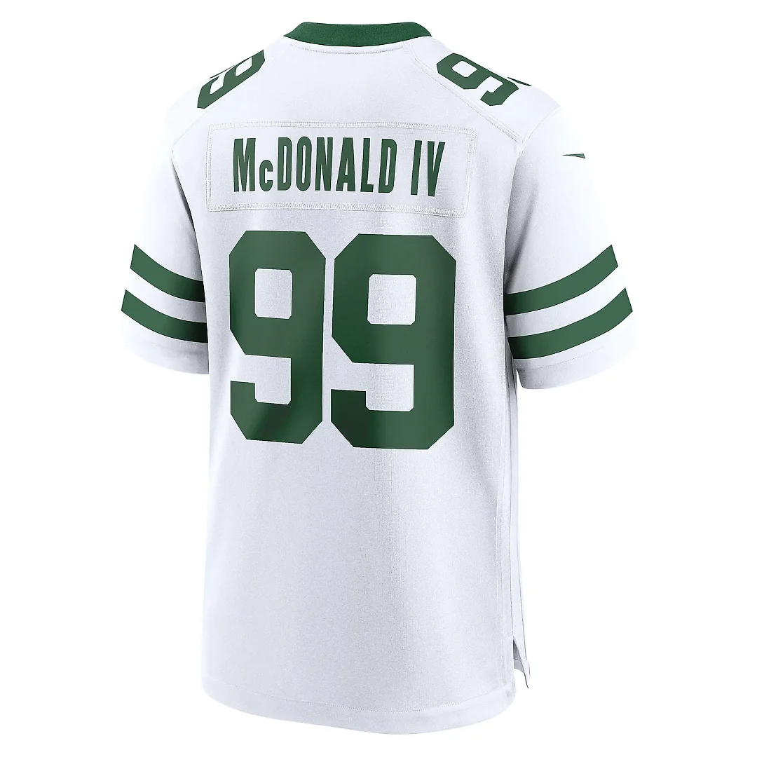 Zennovawear Men's New York Jets Will McDonald IV Legacy White Game Jersey