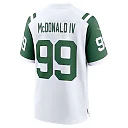 Zennovawear Men's New York Jets Will McDonald IV White Classic Alternate Game Jersey