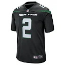 Zennovawear Men's New York Jets Zach Wilson Black Alternate Game Jersey