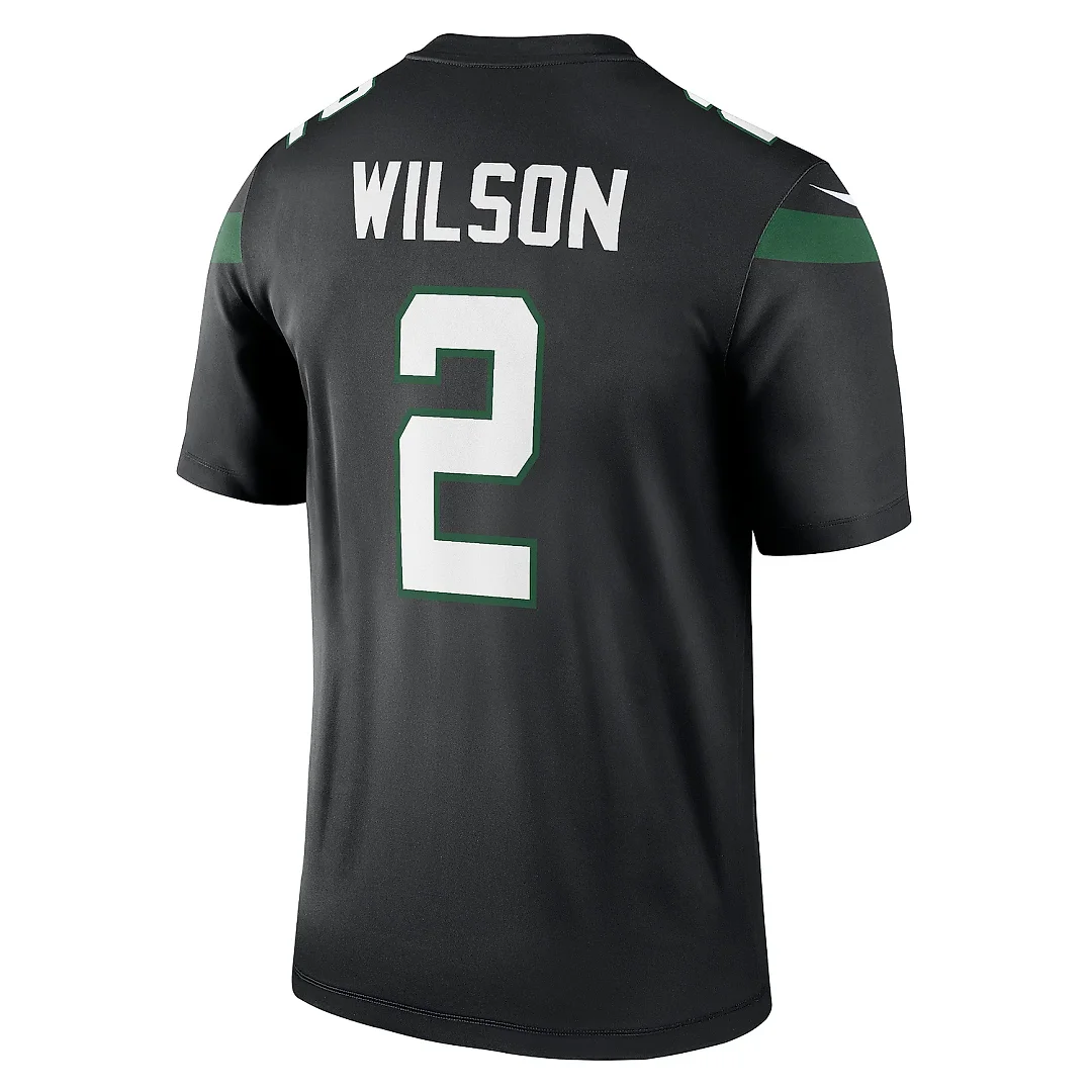 Zennovawear Men's New York Jets Zach Wilson Black Alternate Legend Player Performance Top