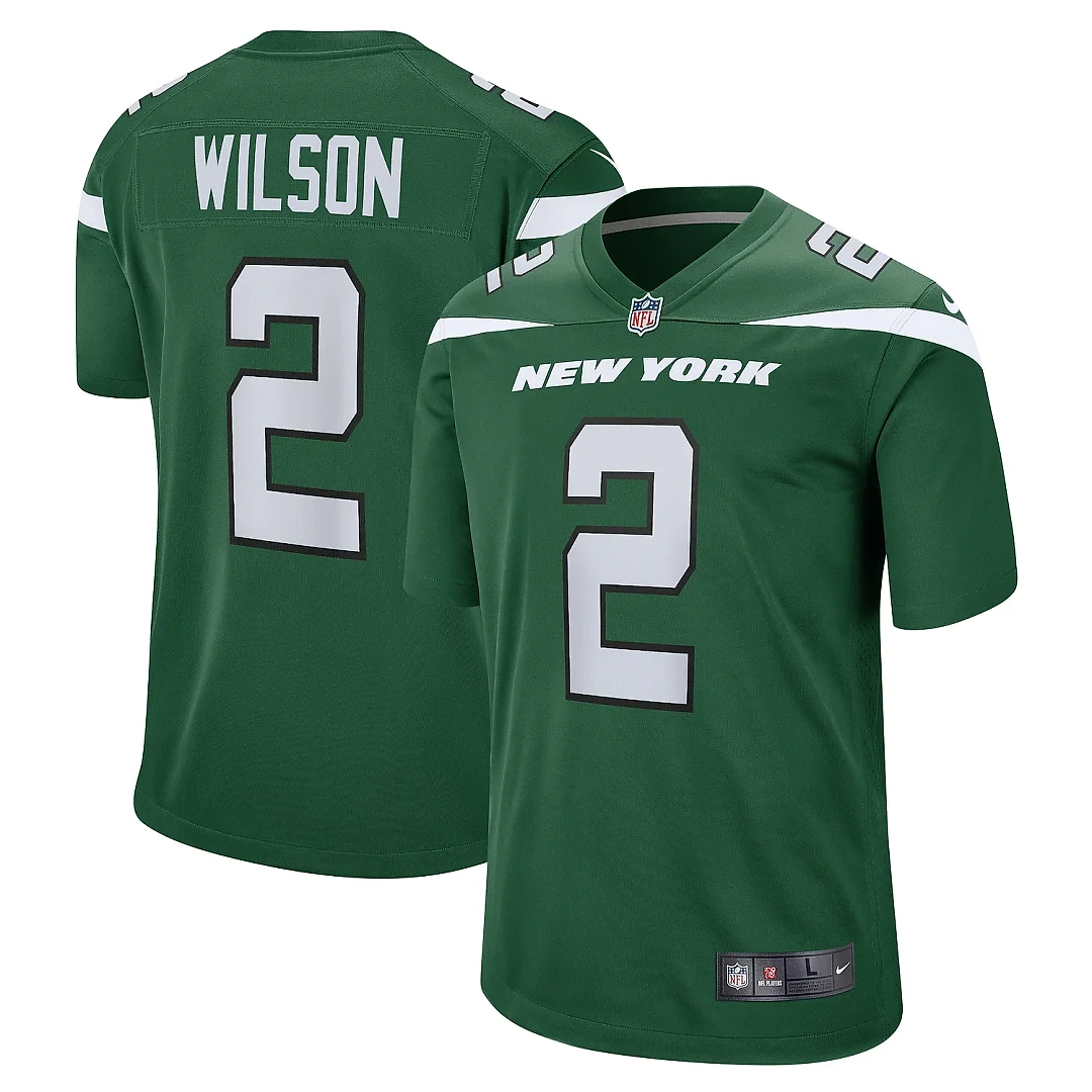 Zennovawear Men's New York Jets Zach Wilson Gotham Green Game Jersey
