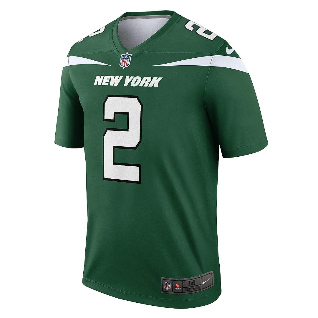 Zennovawear Men's New York Jets Zach Wilson Gotham Green Team Legend Player Performance Top