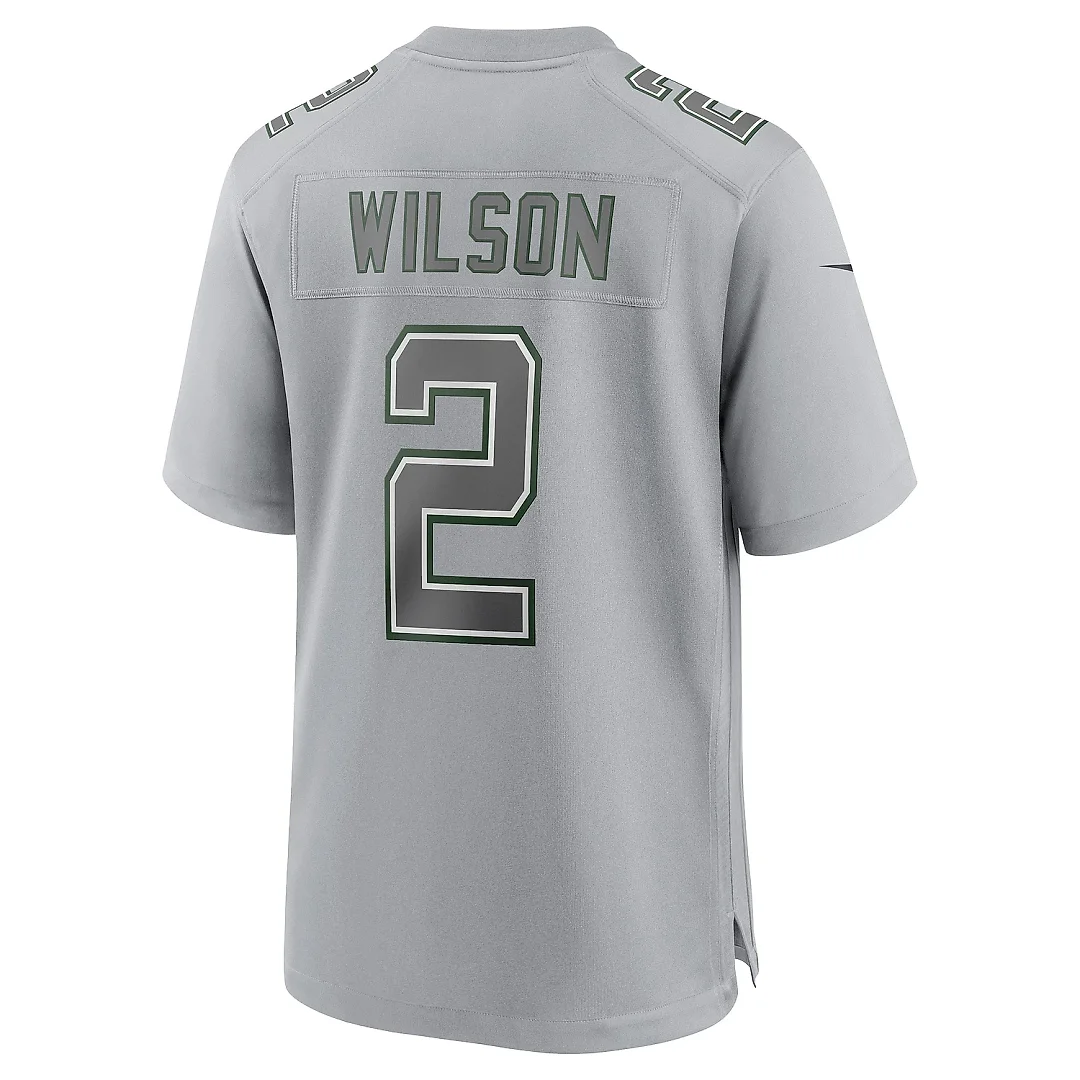 Zennovawear Men's New York Jets Zach Wilson Gray Atmosphere Fashion Game Jersey
