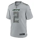 Zennovawear Men's New York Jets Zach Wilson Gray Atmosphere Fashion Game Jersey