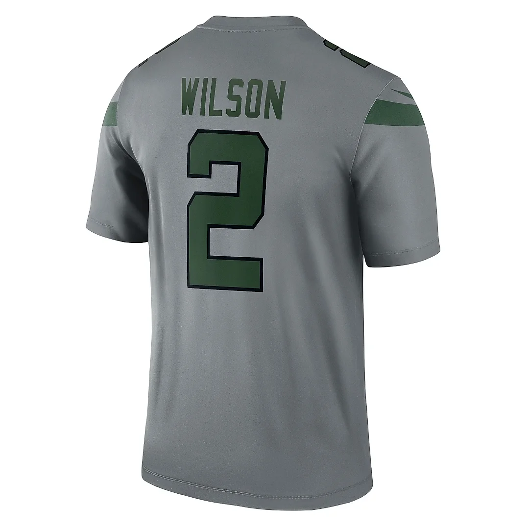 Zennovawear Men's New York Jets Zach Wilson Gray Inverted Legend Player Performance Top
