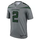 Zennovawear Men's New York Jets Zach Wilson Gray Inverted Legend Player Performance Top