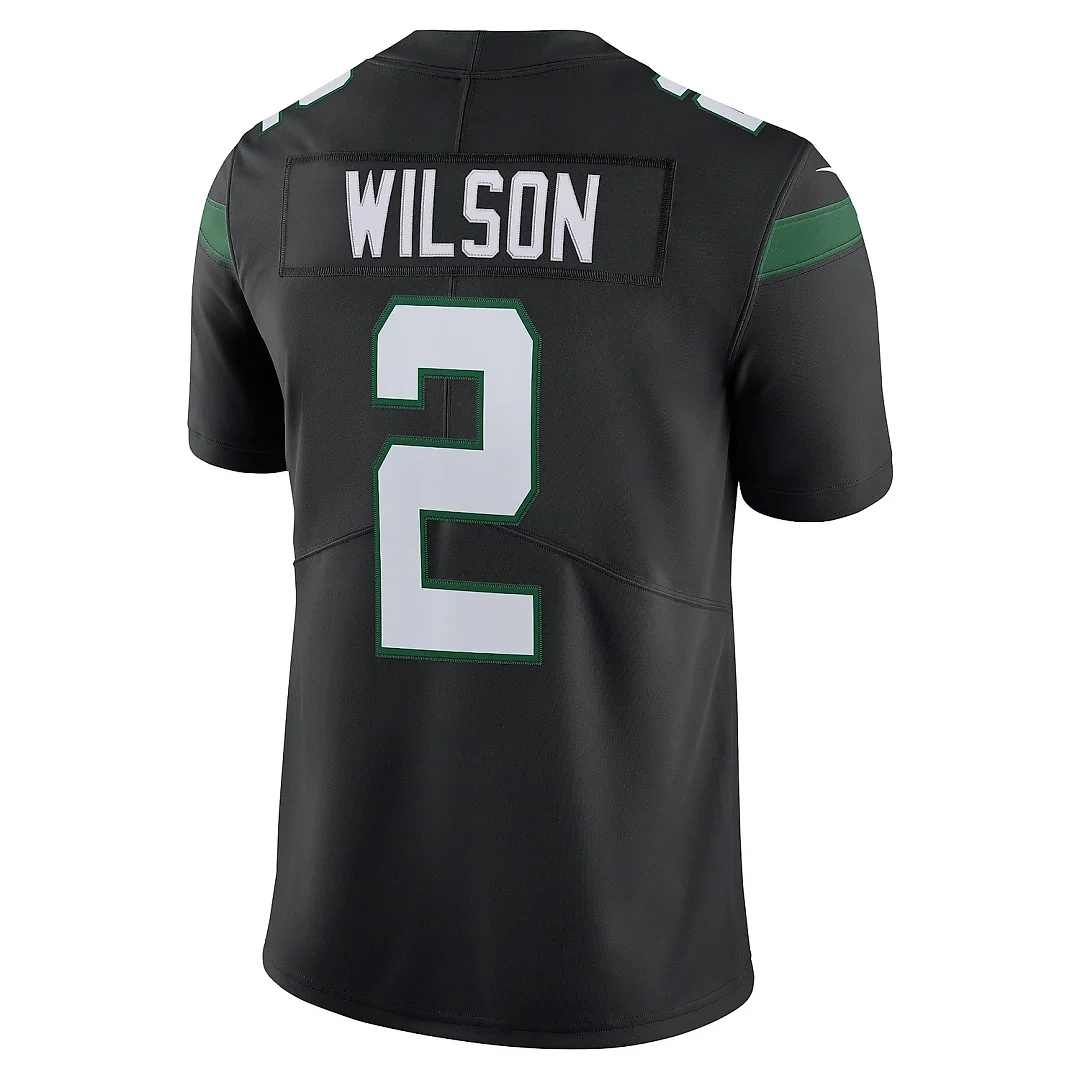 Zennovawear Men's New York Jets Zach Wilson Stealth Black Vapor Limited Jersey