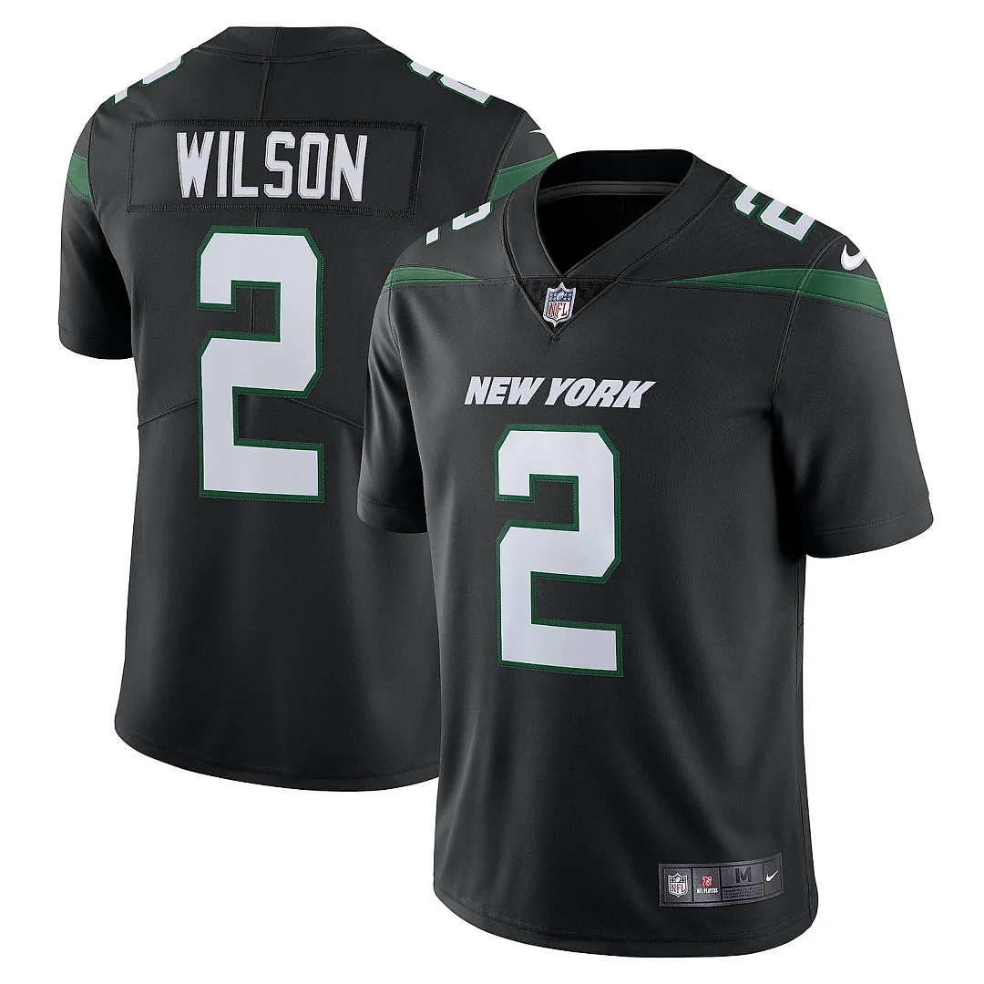 Zennovawear Men's New York Jets Zach Wilson Stealth Black Vapor Limited Jersey