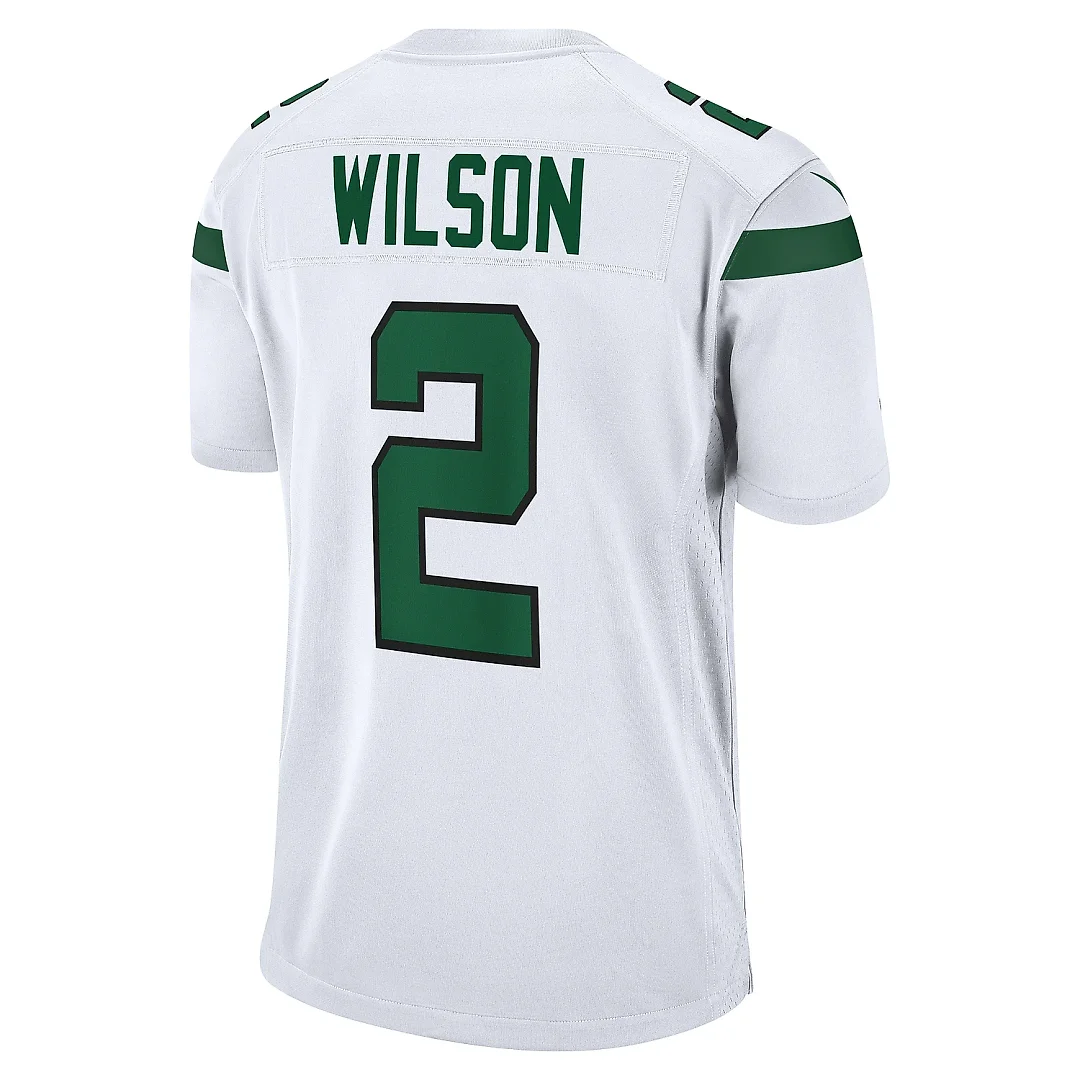 Zennovawear Men's New York Jets Zach Wilson White Game Jersey