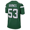 Zennovawear Men's New York Jets Zaire Barnes Gotham Green Game Jersey