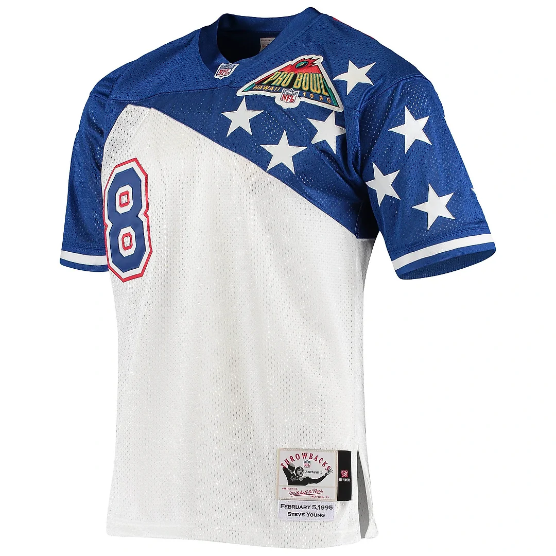 Zennovawear Men's NFC Steve Young Mitchell & Ness White/Blue 1994 Pro Bowl Jersey