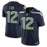 Zennovawear 12s Seattle Seahawks Team Vapor FUSE. Stitched Limited Jersey - College Navy