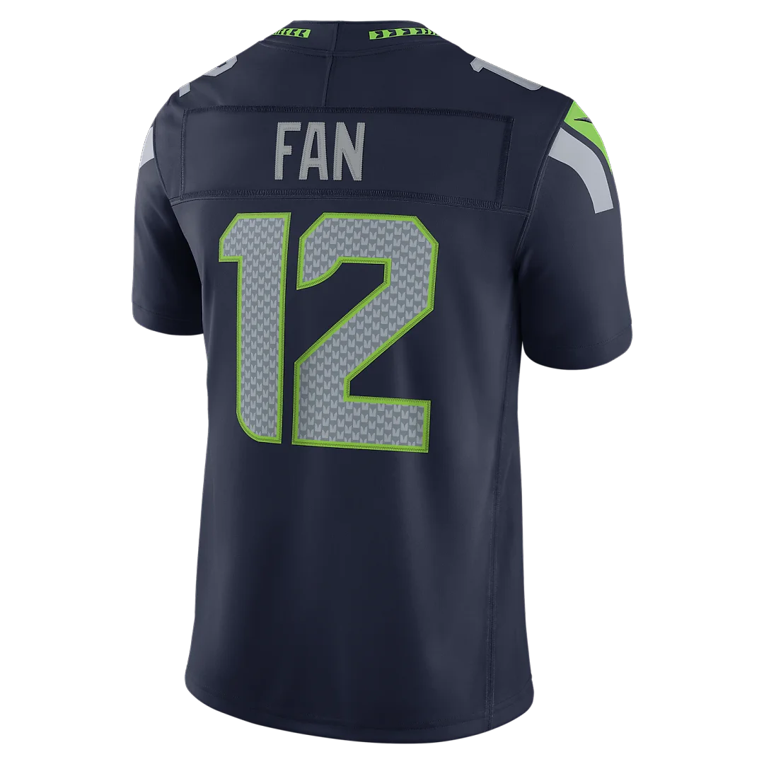 Zennovawear 12s Seattle Seahawks Team Vapor FUSE. Stitched Limited Jersey - College Navy