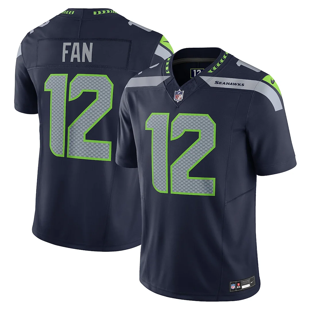 Zennovawear 12s Seattle Seahawks Vapor FUSE. Limited Jersey - Navy