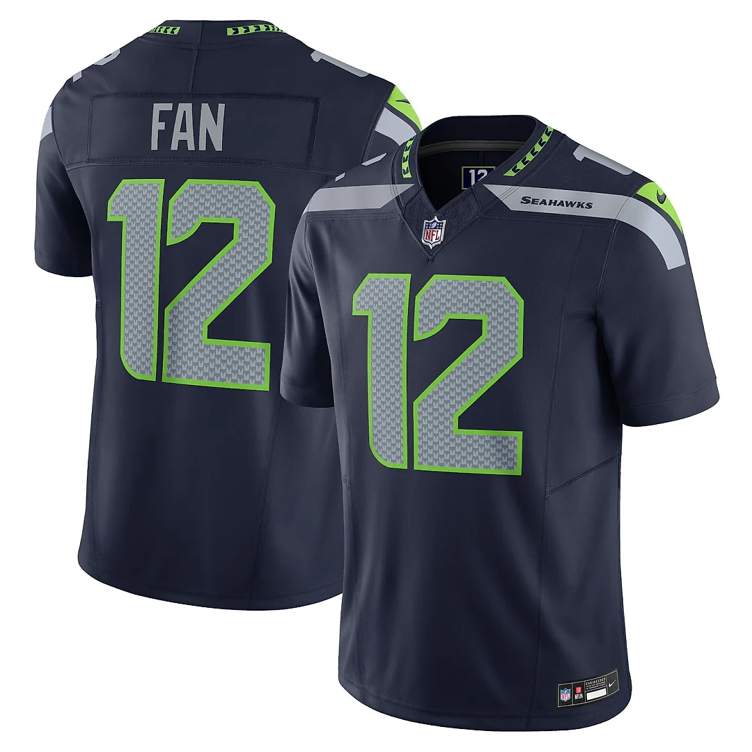 Zennovawear 12s Seattle Seahawks Vapor FUSE. Limited Jersey - Navy