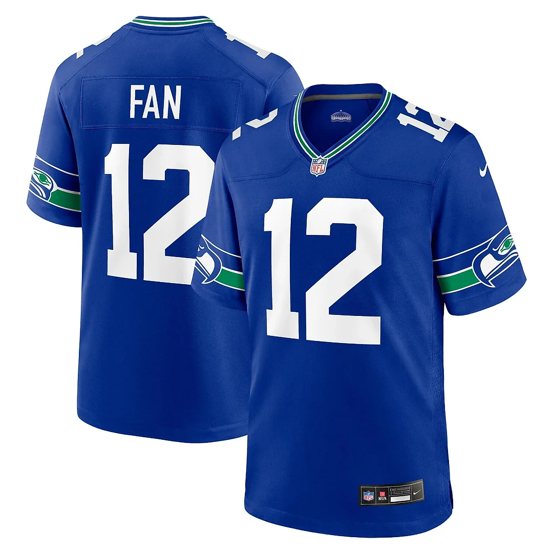 Zennovawear 12s Seattle Seahawks Throwback Player Game Jersey - Royal