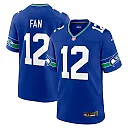 Zennovawear 12s Seattle Seahawks Throwback Player Game Jersey - Royal